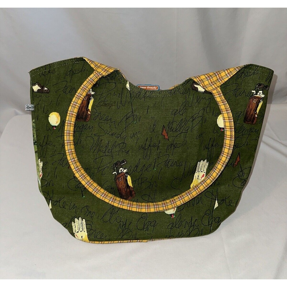 Ann Ormsby Surviving Stress Golf Shoulder Bag Purse Sand and Sun Beach Tote - Picture 2 of 14